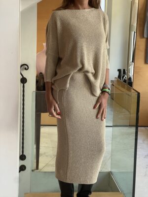 Gonna longuette lurex