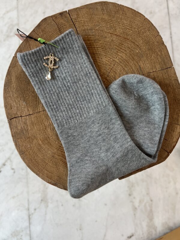 Calza con accessorio grigia