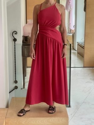 Abito cutout rosso