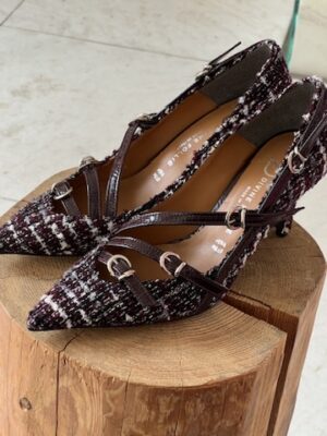 Decolte' miu tweed bordeaux