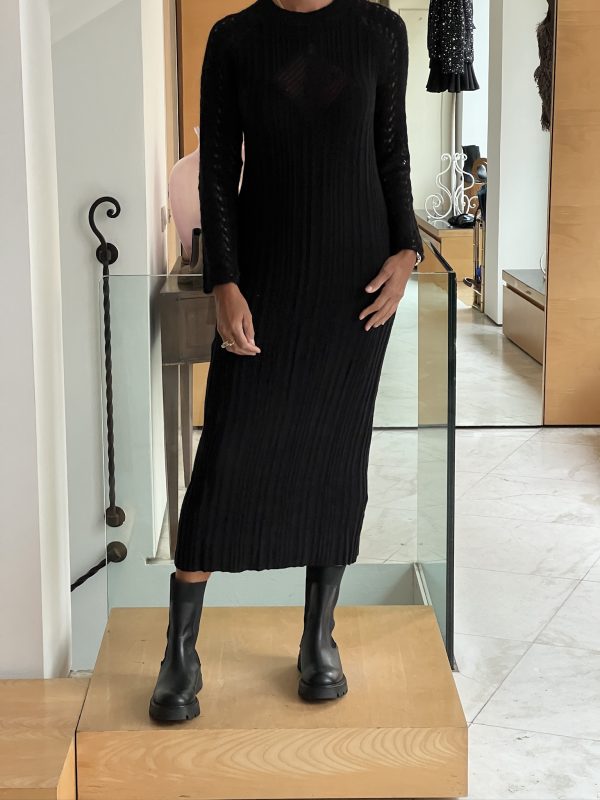 Abito maglia nero