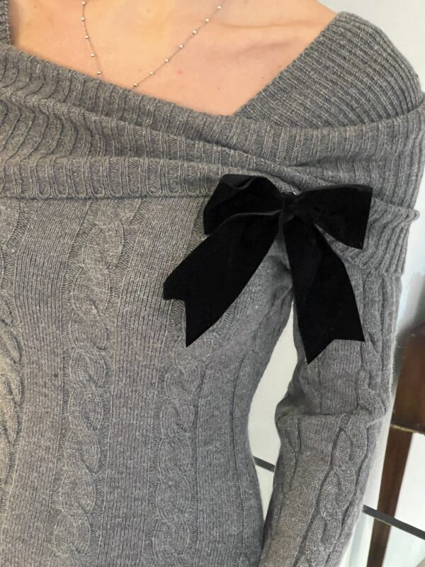 Abito treccia grigio - immagine 2