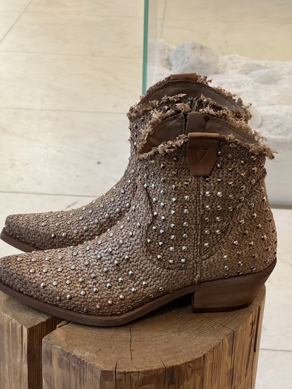Texano raffia borchie - immagine 3