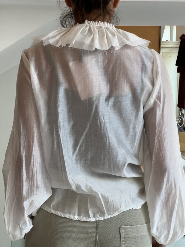 Camicia rouches latte - immagine 2