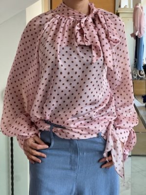 Camicia pois rosa
