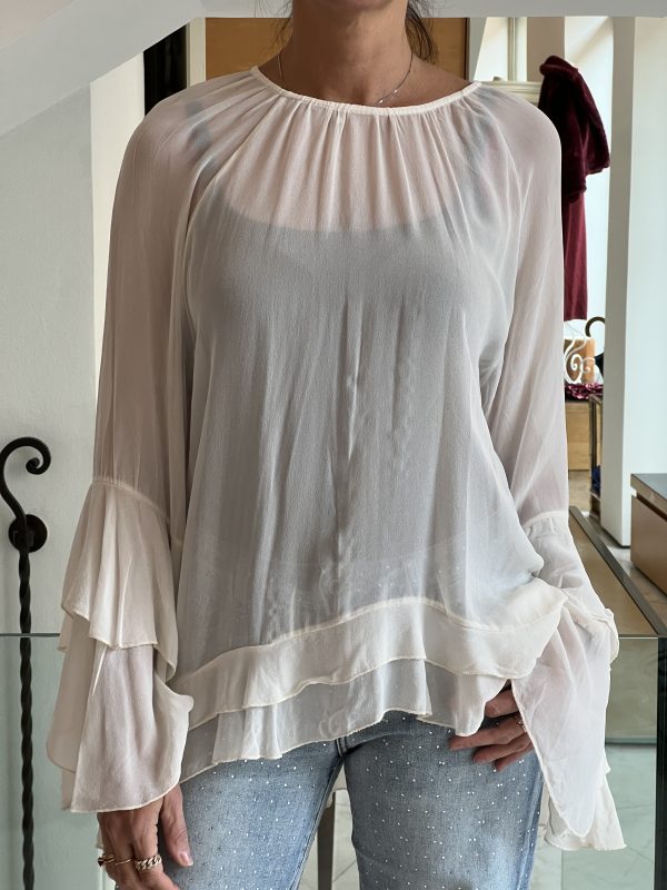 Camicia chiffon latte - immagine 2