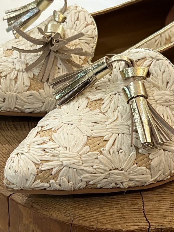 Mocassino raffia fiori - immagine 6