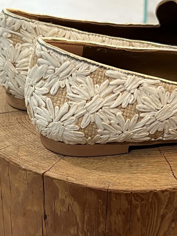 Mocassino raffia fiori - immagine 5