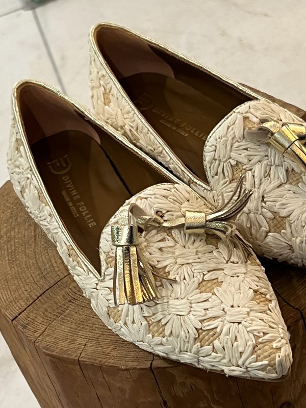 Mocassino raffia fiori - immagine 4
