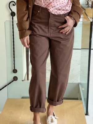 Jeans carrot marrone