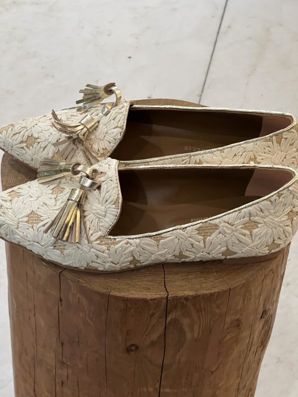 Mocassino raffia fiori - immagine 2