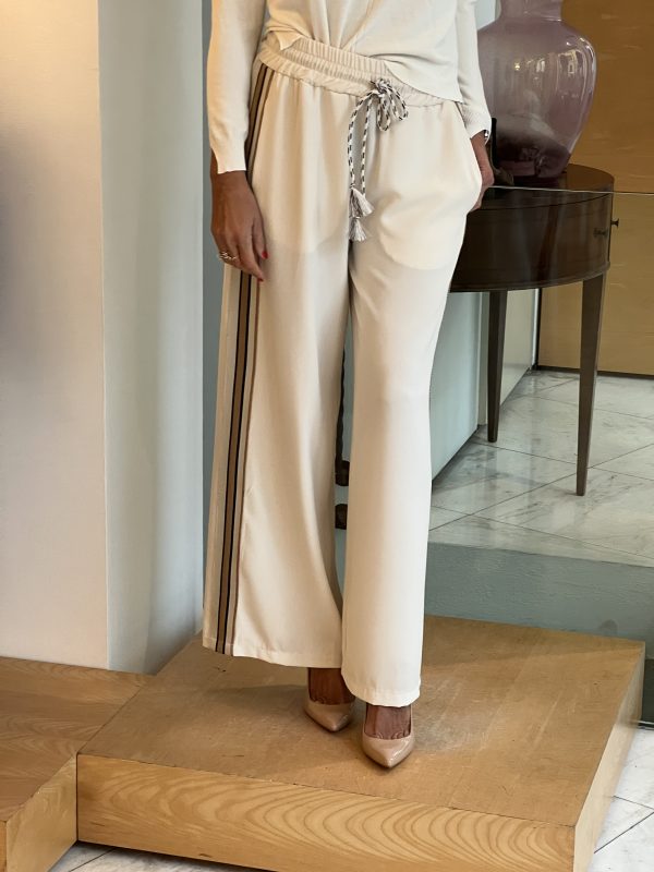 Pantalone palazzo bande latte - immagine 5