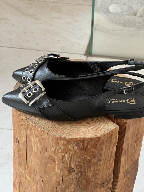 Sling back fibia nera - immagine 3