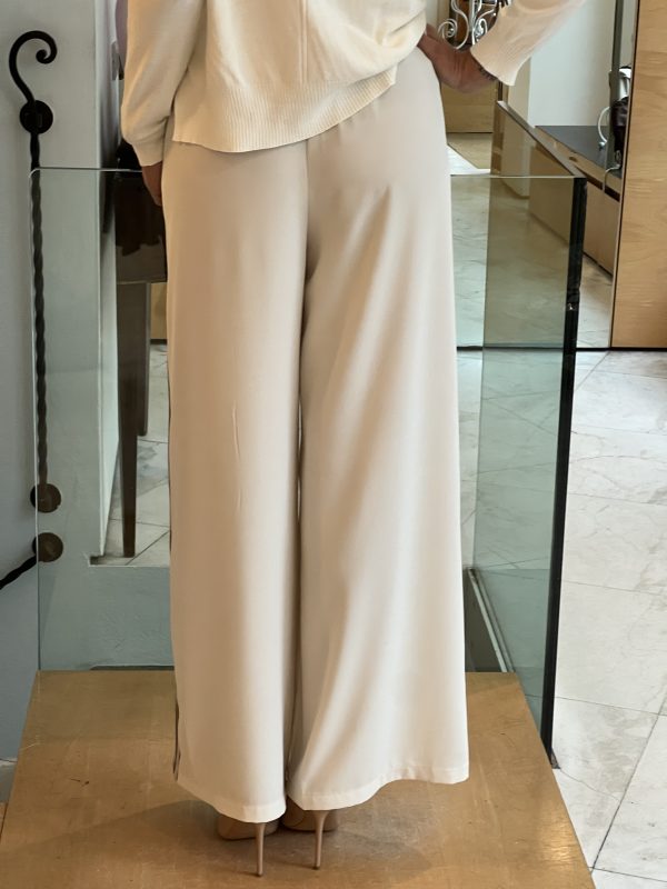 Pantalone palazzo bande latte - immagine 4
