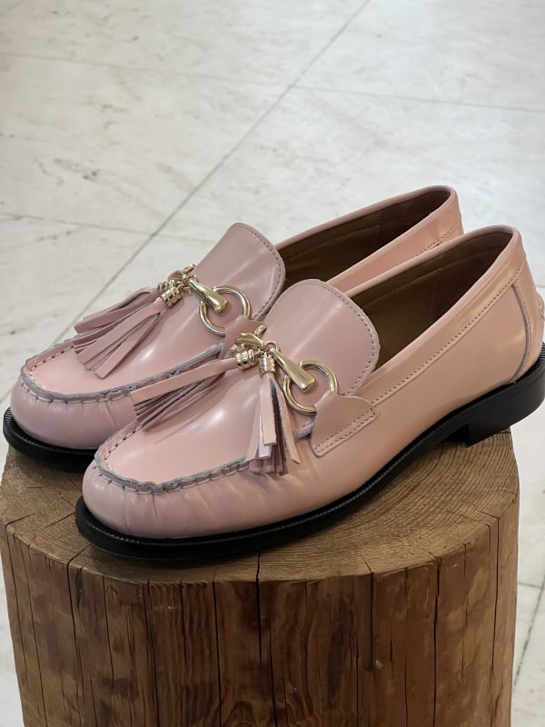 Mocassino fibia rosa