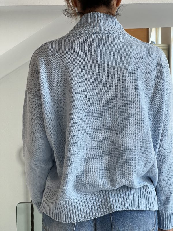 Cardigan cotone azzurro - immagine 4