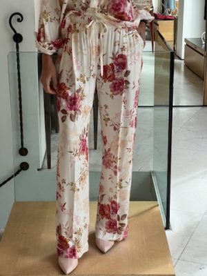 Pantalone palazzo fiori banda