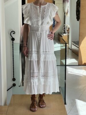 Abito pizzo lungo bianco