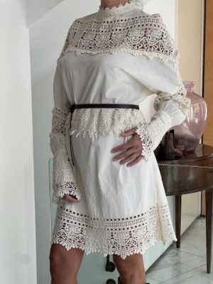Abito macrame' latte