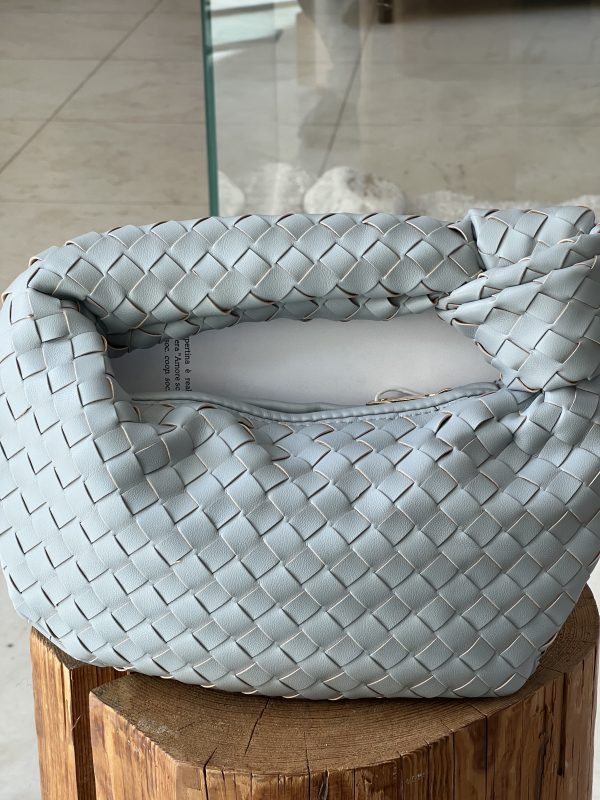 Borsa bottega azzurro polvere - immagine 3