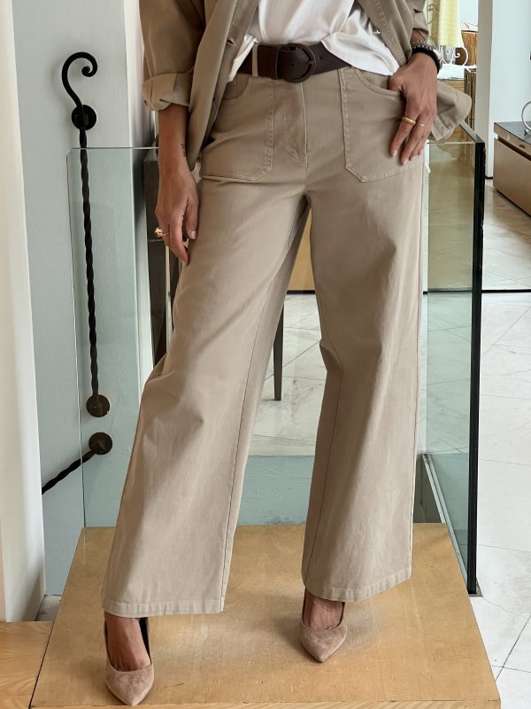 Pantalone palazzo sabbia