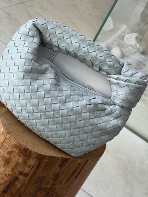 Borsa bottega azzurro polvere
