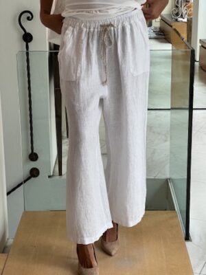Pantalone lino bianco