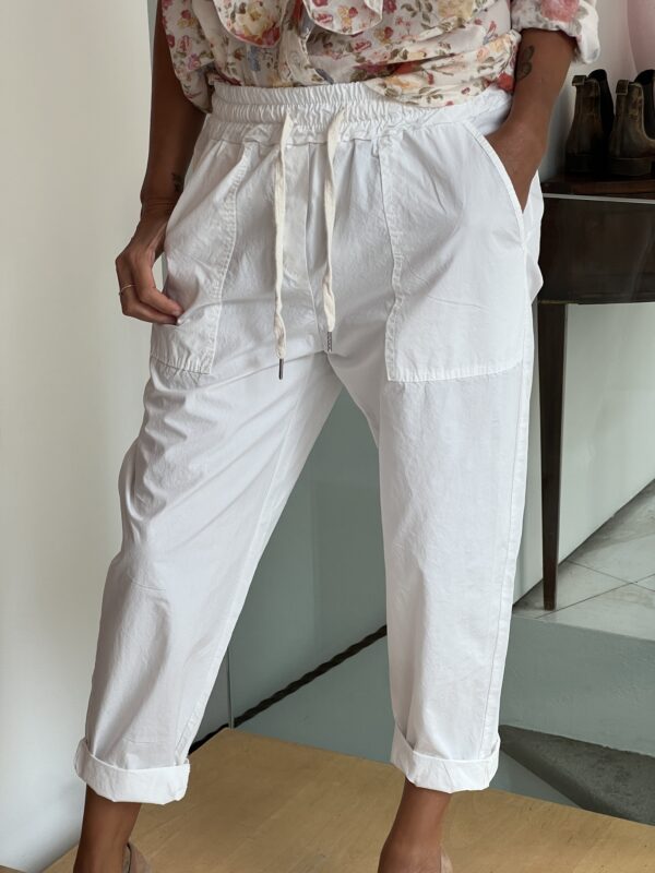 Pantalone basic bianco - immagine 2