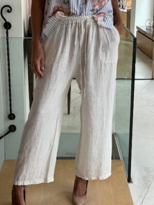 Pantalone lino sabbia
