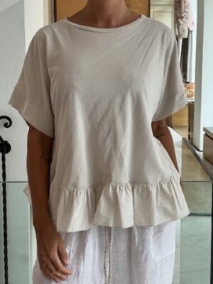T-shirt sabbia basic volant