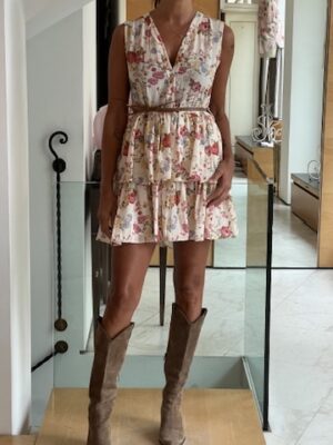 Abito fiori senza maniche