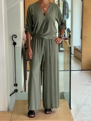 Set scolloa v pantalone verde militare