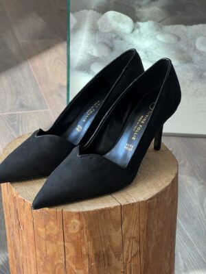 Decolte’ cuore camoscio nero