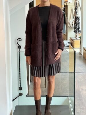 Cardigan lungo cioccolato