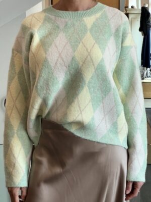 Girocollo rombi verde menta