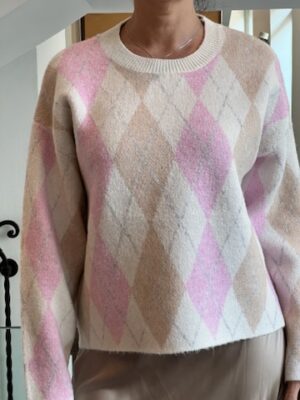 Girocollo rombi rosa bubble