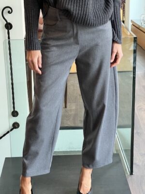 Pantalone baloon punto milano grigio