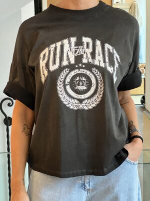 T-shirt college grigia