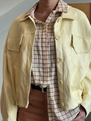 Bomber ecopelle giallo