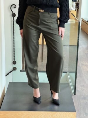 Pantalone baloon punto milano verde