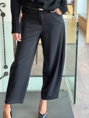 Pantalone baloon punto milano nero