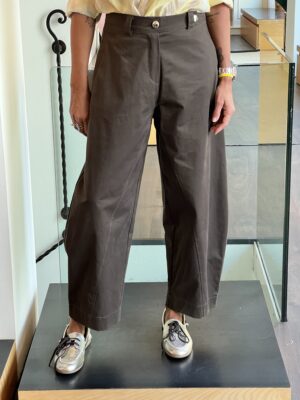 Pantalone barrel cioccolato