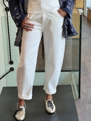 Pantalone carrot bianco