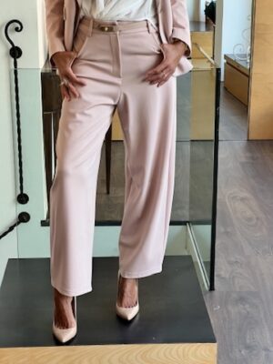 Pantalone baloon punto milano rosa