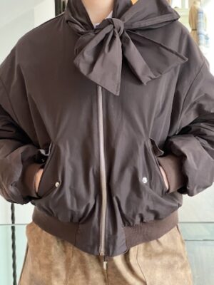 Bomber fiocco cioccolato