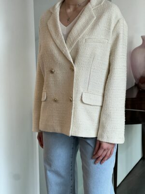 Giacca doppiopetto chanel latte