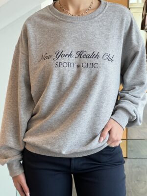 Felpa new york grigia