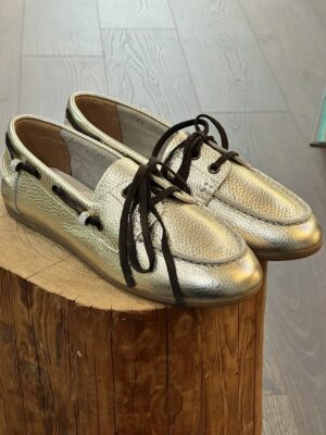 Mocassino barca platino