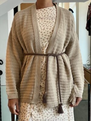 Cardigan lungo beige