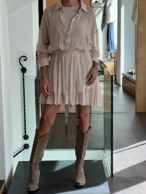 Abito camicia cipria